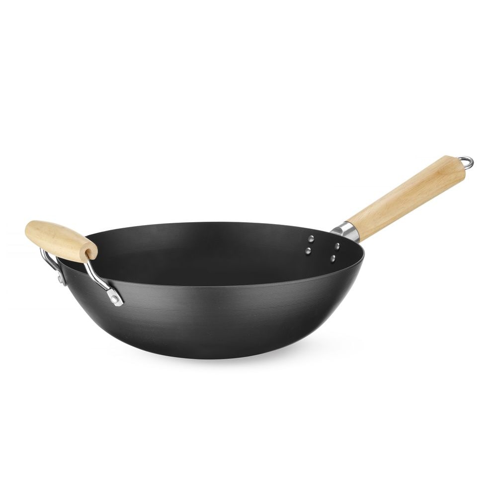 HENDI Wok avec manche en bois, ⌀324x565mm