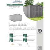 thumbnail of Abrigo Fraser 10,9 m² (3,10x3,76x2,06) – Metal Galvanizado – Montagem por Clipe – Resistente a Raios UV – Estrutura Reforçada