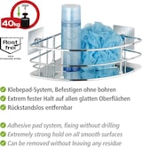 thumbnail of WENKO Turbo-Loc® Edelstahl Eckablage Mod. Quadro, rostfrei, Befestigen ohne bohren