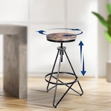 thumbnail of Conjunto de 2 bancos de bar Karla prata