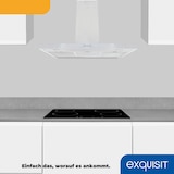 thumbnail of Exquisit Dunstabzugshaube FKH90-2.1 Inox | Kaminhaube | Energieeffizienzklasse C | Inox | 90cm breit | Wandmontag | Aktivkohlefilter