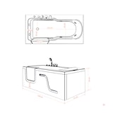 thumbnail of Seniorenwanne mit Tür S17-EH-R 75x150cm