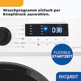 thumbnail of Exquisit Waschmaschine 8kg, Energieeffizienzklasse A, max. 1400 U/Min, 13 Programme, Startzeitvorwahl, Kindersicherung, WA58014-020A weiss