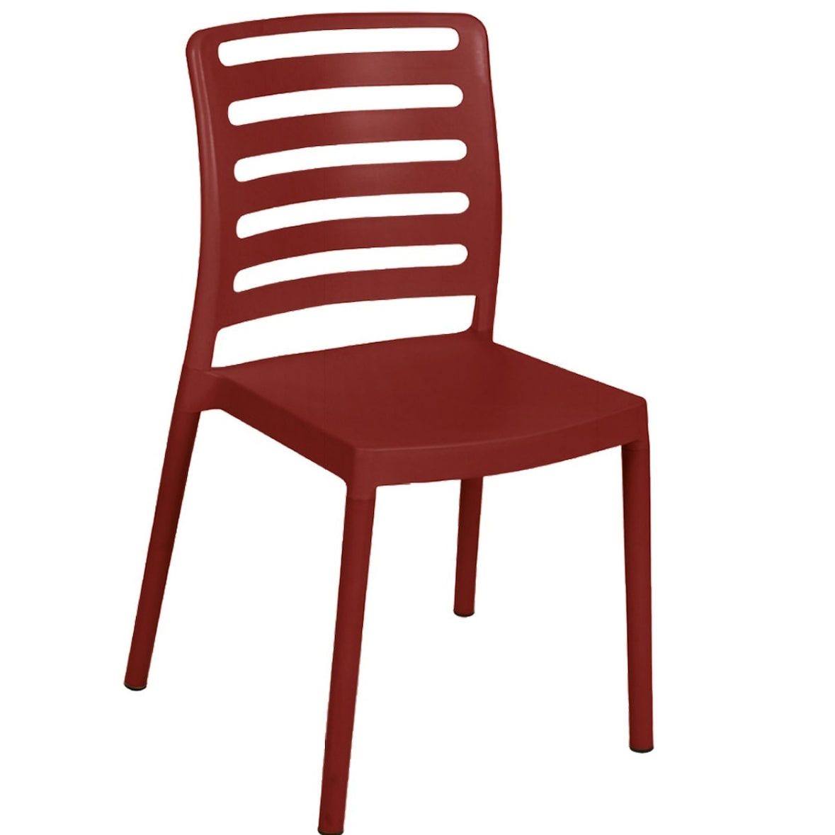 Silla resina apilable terraza MRAIFOSPL Granate