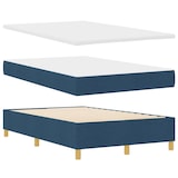 thumbnail of vidaXL Boxspringbett mit Matratze mit Kopfteil Blau 120 x 200 cm Stoff