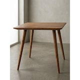 thumbnail of Retro Landhausstil Esstisch Massivholz - Braun, Handgefertigt. 80x80x76 cm | Kadima Design