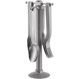thumbnail of alessi posate con portaposate conversational objects set 16 pz in acciaio satinate diametro 10 cm altezza 30 cm