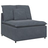 thumbnail of vidaXL Modulares Sofa mit Kissen Samt Dunkelgrau