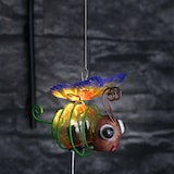 thumbnail of LED Solar Schmetterling hängend Schwingfigur mit Feder gelb Gartenfigur Deko