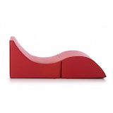 thumbnail of Dmora Klappbett Andreina, Puff umwandelbar in Einzelbett, 100% Made in Italy, Puff, umwandelbar in eine Chaiselongue aus Kunstleder, Cm 130x50h50, Rot