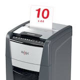 thumbnail of REXEL Optimum Auto Feed+ 300X, Distruggidocumenti Automatico, 300 Fogli, Taglio frammento, Sicurezza P-4, Cestino estraibile 60L, Con ruote,2020300XEU