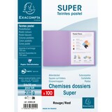 thumbnail of EXACOMPTA Paquet de 100 chemises SUPER 250 en carte 210 grammes coloris Rouge