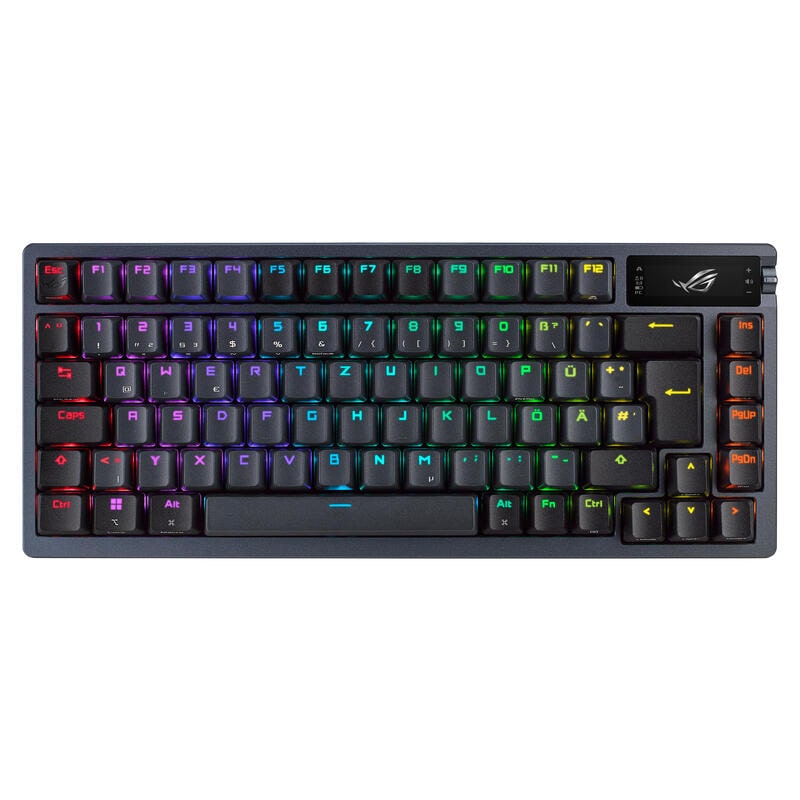 Teclado Aleman Asus Rog Azoth Usb + Rf Wireless + Bluetooth Qwerty Negro