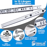 thumbnail of Schubladenschienen 2 STÜCK Teilauszug Rollenauszug Kugelführung H 17 L 470 mm