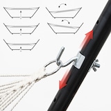 thumbnail of Outdoor Hängematte mit Gestell auf Rollen 335x100 Hängemattengestell Verstellbar