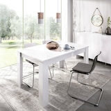 thumbnail of Dmora Tavolo allungabile Midland, Consolle estensibile per sala da pranzo, Tavolo apribile da cucina con prolunga, 140/190x90h78 cm, Bianco lucido