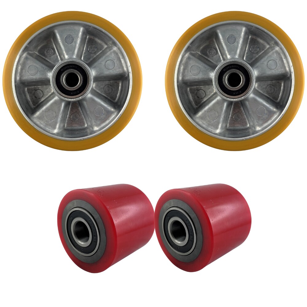 Hubwagen Räder & Rollen Satz Polyurethan Single 2 Räder 2 Rollen