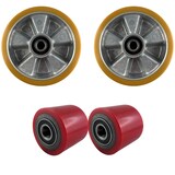 thumbnail of Hubwagen Räder & Rollen Satz Polyurethan Single 2 Räder 2 Rollen