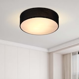 thumbnail of Monzana Deckenlampe Stoff 30 cm Schwarz 1-flammig E27 Deckenleuchte Wohnzimmer Schlafzimmer Stoffdeckenlampe