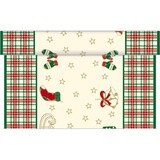 thumbnail of Sovie HOME Tischläufer Amy in Grün-Champagner aus Linclass® Airlaid 40cm x 4,80m, 1 Stück - Tischtuch Weihnachten