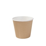 thumbnail of BIOZOYG 500 Stück Suppenbecher 500ml braune Einwegbecher Riffelbecher aus Kraftkarton, Bio-Becher mit Riffelwand, für Eintöpfe und heiße Speisen