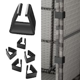 thumbnail of tectake Conjunto de ratán Lignano  gris - 404782