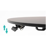 thumbnail of METRO PROFESSIONAL Gastro klaptafel in hoogte verstelbaar Massini, aluminium, HPL tafelblad, Ø 60 x 75 - 110 cm, zwart