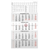 thumbnail of Viermonatskalender 959 33x59cm rot 2026