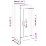 thumbnail of vidaXL Wandschrank Schwarz Eichen-Optik 34,5 x 34 x 90 cm