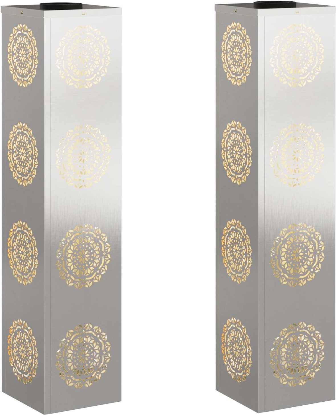 vidaXL Solar LED Weg Licht 2 pcs Edelstahl Edelstahl