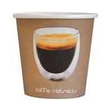 thumbnail of NVASE - 100Uds - Vaso de cartón kraft con decoración Ristretto 120ml A60mm - NVS210GCRISC41