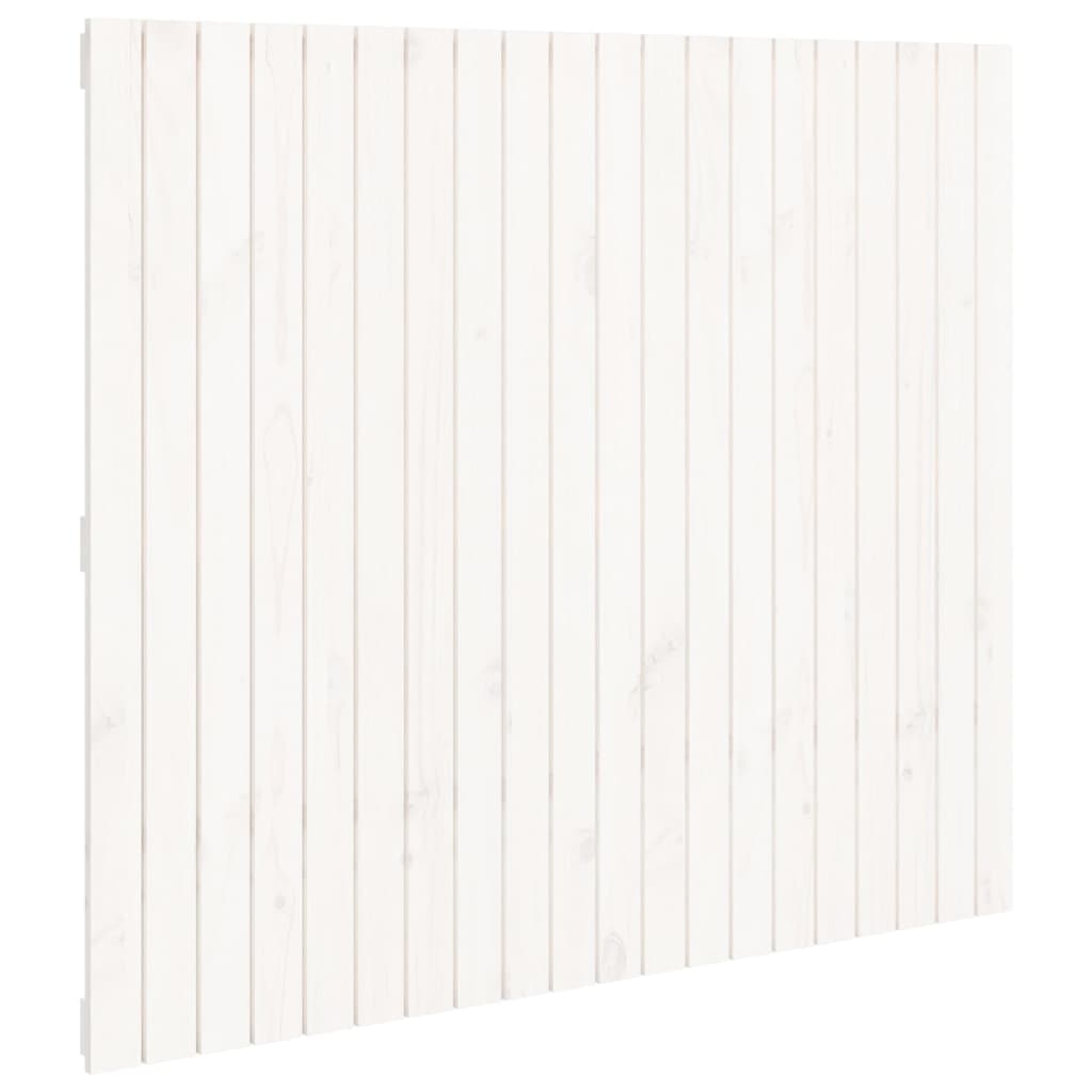 Décoshop26 - Tête de lit accessoire couchage chambre à coucher meuble murale 127,5 x 3 x 110 cm bois massif blanc TDL0202731