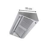 thumbnail of 70er Edelstahl Wandhaube - 70cm tief - ohne Motor - mit Flammenschutz Filter und LED Lampe - VM Europa: 160 x 70 cm / Typ B / fertig montiert