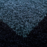 thumbnail of Teppich Schlafzimmer Hochflor Bordüre Samtweich Waschbar Strapazierfähig Wohnzimmer Rund Marineblau 200x200 cm – RHEIN von Kadima Design
