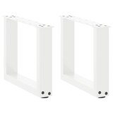 thumbnail of Pieds De Table Basse En U 2 Pièces Blanc 40 X (30 31) Cm Acier