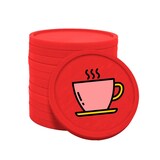 thumbnail of CombiCraft koffiemunten rood - Ø29mm enkelzijdig bedrukt - 100 stuks