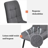 thumbnail of Essgruppe Set mit Esstisch und 4 Stühlen 150x80x76 cm klappbarer Küchentisch MDF Tischplatte Weiß Metallbeine Polsterstühle mit Rückenlehne