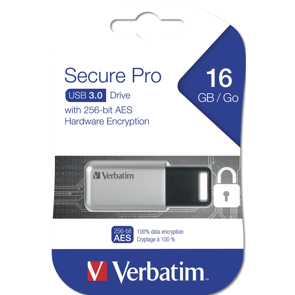 Verbatim Secure Pro USB-Stick, USB 3.0, 16 GB