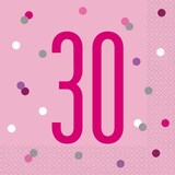 thumbnail of 30. Geburtstag Partyset Einweggeschirr rosa pink 48 tlg. Partygeschirr Teller Becher Servietten