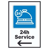 thumbnail of 24H Service Schild mit Pfeil links A3 (297x420mm)