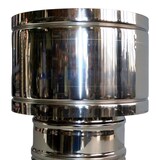thumbnail of Fumaiolo comignolo cappello antivento a forma di Botte acciaio inox da 8 a 25 cm - 25 cm