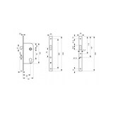 thumbnail of Serrure encastrable pour porte d'intérieur à mentonnet v/bc