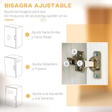 thumbnail of HOMCOM Alacena de Cocina Mueble Auxiliar Buffet para Microondas con 3 Armarios de Puertas Balda Ajustable Cajón y Estante Abierto 71x41x178 cm Blanco
