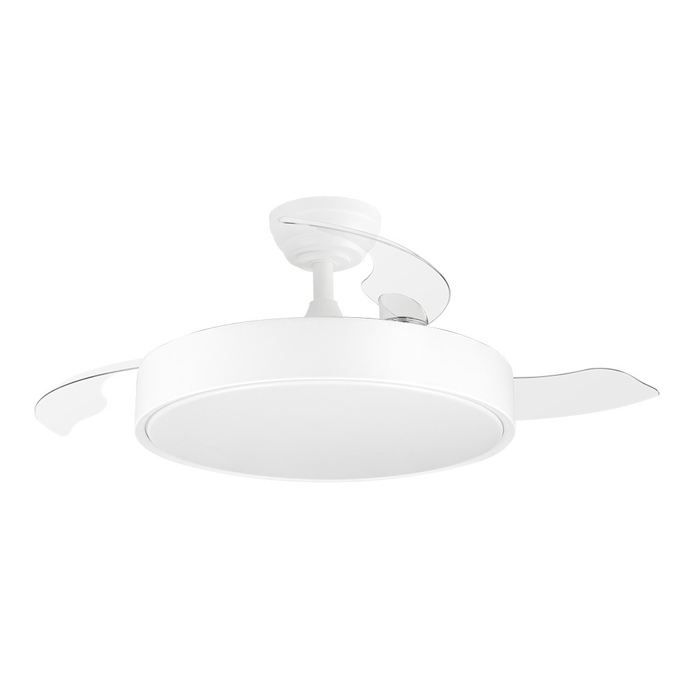 Orbegozo Ventilador de techo aspas retráctiles con luz CP 139092, motor DC, 6 velocidades, mando a distancia, temporizador, diámetro 92 cm, 35 W