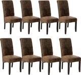 thumbnail of tectake 8 sillas de comedor ergonómicas  Marrón Antiguo