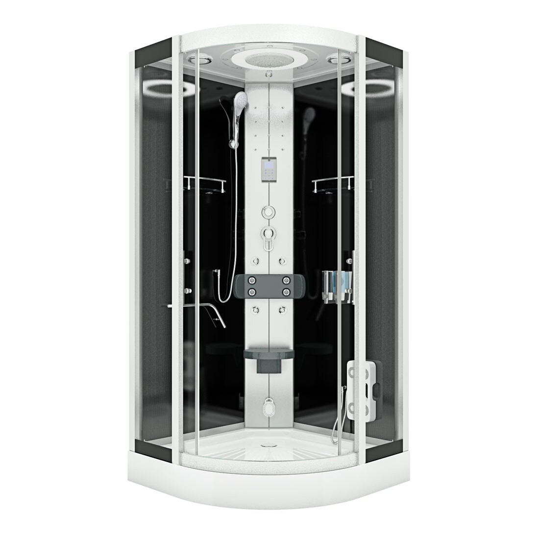 Dampfdusche Duschkabine Sauna Dusche D58-03T2 80x80 cm ohne 2K Scheiben Versiegelung