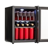 thumbnail of Beersafe M Kühlschrank 33 Liter 2 Böden Panoramaglastür Edelstahl Edelstahl