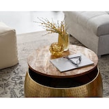 thumbnail of Couchtisch FineBuy Sofatisch Rund Metall Ø 60 cm Tisch Stauraum Wohnzimmertisch