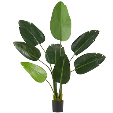 tectake Árbol de ave del paraíso artificial TROPIC, aspecto realista  Verde