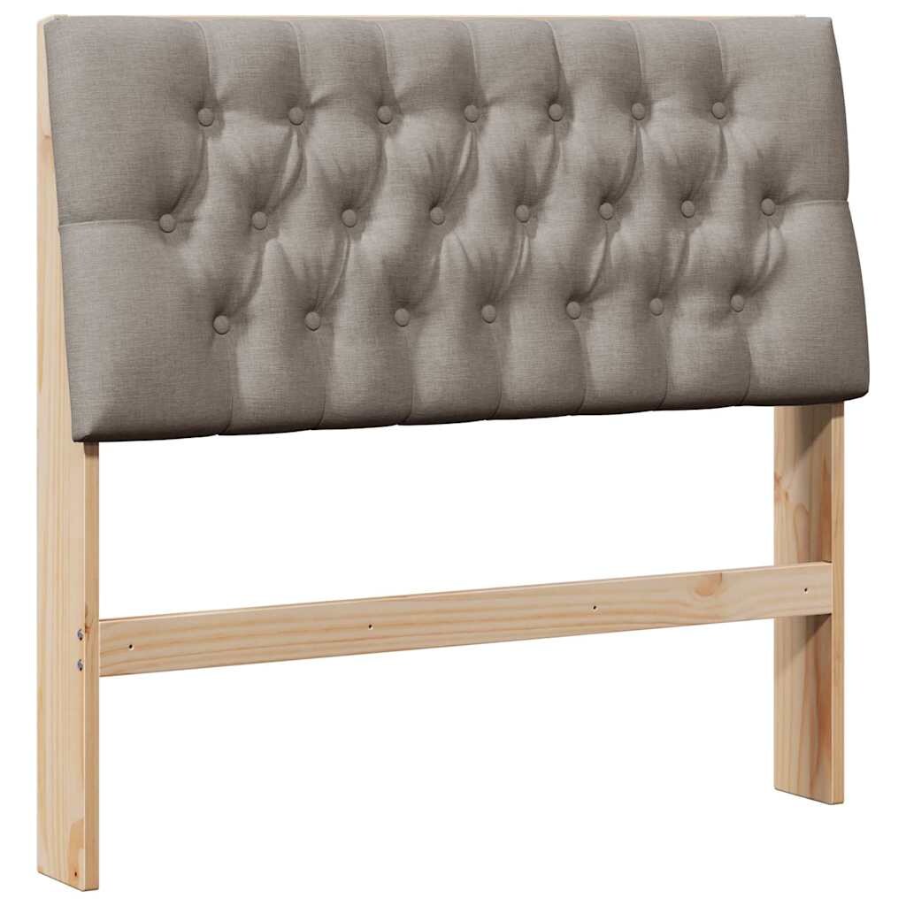 vidaXL Gepolstertes Kopfteil Taupe 100 cm Massives Kiefernholz